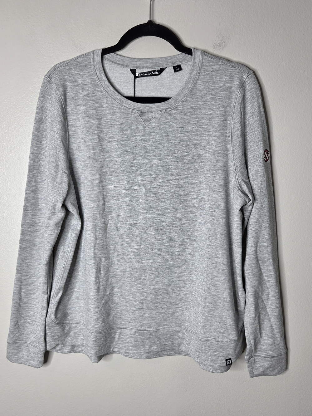 Travis Mathew Women's Gray Heathered Weekend Crewneck